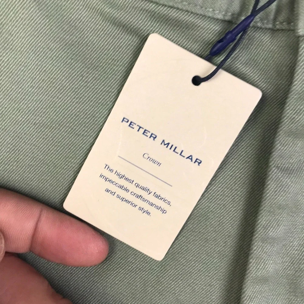 Peter Millar Pilot Twill Shorts Mens 42 Herb Classic 8